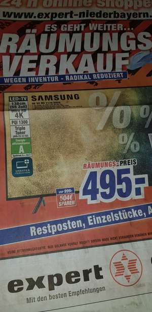 Räumungsverkauf bei expert- Niederbayern - Samsung 4K UE55NU7179UXZG TV für 495€