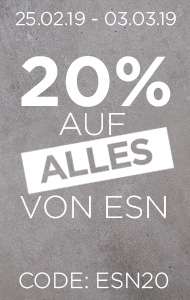 20% auf ALLE ESN Produkte - auch auf Staffelpreise!