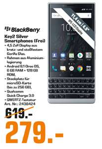 [Lokal: Saturn Solingen] BlackBerry Key2 64GB silber | BlackBerry KEYone 64GB für 179€