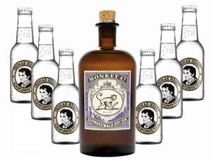 Monkey 47 Gin + 6x Thomas Henry Elderflower Tonic Water 0,2l bei [Rakuten] mittels Paydirekt-Gutschein