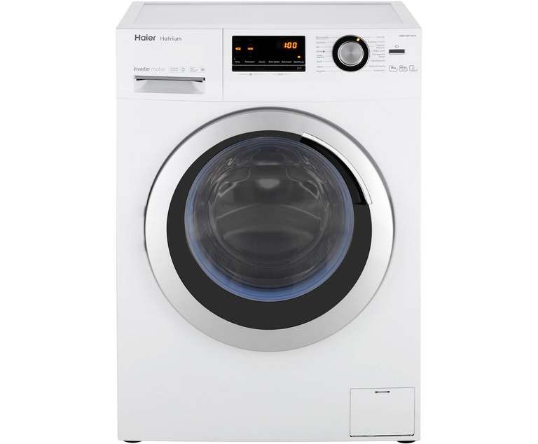 Waschmaschine Haier HW 80-BP14636 (A+++, 8kg, 1400 U/min, 16 Programme, Mengenautomatik, AquaStop) für 299€ durch 100€-Direktabzug