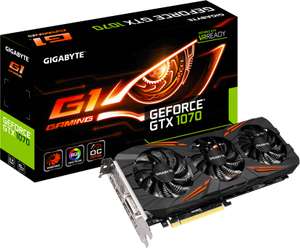 Gigabyte GeForce GTX 1070 G1 Gaming 8G, 8GB GDDR5 DVI, HDMI, 3x DisplayPort, X 1070 G1 Grafikkarte für 315,72€ [amazon.co.uk]