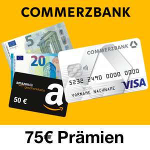 Commerzbank Prepaid Kreditkarte mit 75€ Prämien nur für die Eröffnung (ohne Schufa, im 1. Jahr kostenlos, für CoBa Neukunden (12 Monate))