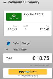 (GAMIVO) 25 Euro Xbox Guthaben für 18,49 Euro