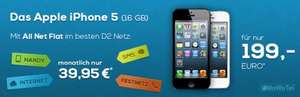 iPhone 5 16GB mit D2 All Net Flat nur 39,95€ monatlich