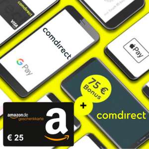 comdirect Girokonto mit bis zu 100€ Bonus für 3 mobile Zahlungen mit Apple Pay oder Google Pay ab 0,01€ (Neukunden)