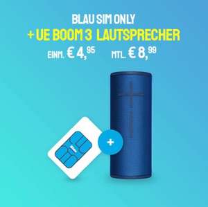 Blau Allnet L (3GB LTE) für mtl. 8,99€ (o2-Netz) mit Ultimate Ears Boom 3 für 4,95€ ZZ.