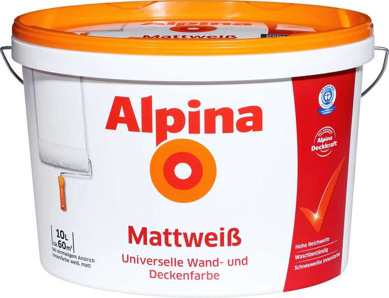[Kaufland] Alpina Mattweiß 10L (ohne Katze)