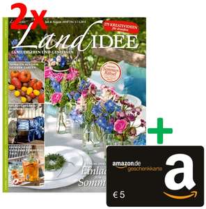 2 Ausgaben LandIDEE mit 5 € Amazon-Gutschein & 5 € ShoppingBon (bei Bankeinzug)