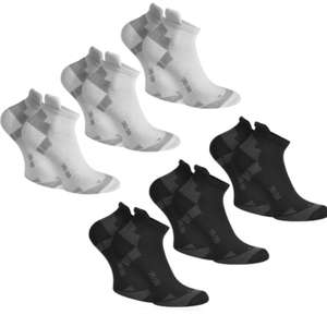 6 Paar Coolmax Sneakersocken mit Komfortferse - Weiß oder Schwarz