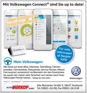 [Lokal u.a. Stralsund] Gratis VW DataPlug für Volkswagen Connect