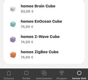 homee Brain Cube für 93€ alle Erweiterungen für je 74€ (homee direkt & Amazon)