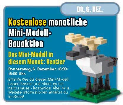 [Lego Stores] Gratis Mini-Rentier für Kinder am 6.12.