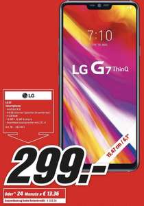 [Lokal] Media Märkte Köln - LG G7 ThinQ 6.1" Smartphone (Android 8, 64GB, 4GB RAM, NFC, aptX HD, IP68, 3000mAh) Aurora Black