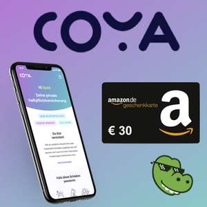 Eff. 1 Jahr kostenlose Haftpflichtversicherung (Singles) von Coya durch 30€ Amazon Gutschein für Neukunden (Gewinn möglich) *UPDATE*
