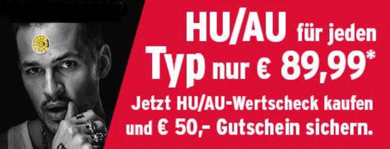 A.T.U. Bundesweit TÜV (HU&AU) für 89,99 € zzgl. 50,- € Gutschein