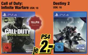 Lokal Expert Klein: Call of Duty Infinite Warfare oder Destiny 2 PS4 für je 2€