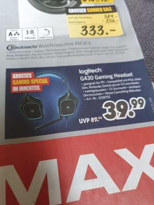 (Lokal?) Logitech g430 Gaming Headset im Medimax Berg. Gladbach