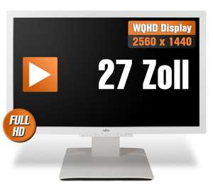 Fujitsu Display P27T-6 IPS - 27 Zoll TFT Flachbildschirm Monitor - weiss - WHQD - Gebraucht