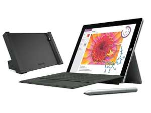 Microsoft Surface 3 10.8 128GB 4G QWERTY (refurbished)  inkl. Docking Station, Tastatur und Stift