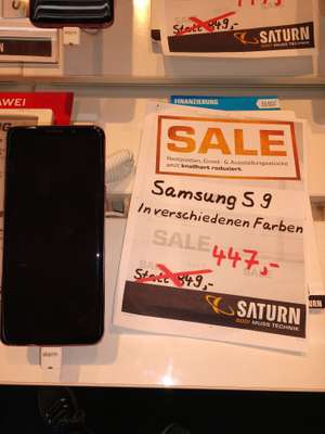 Saturn Hagen - Samsung Galaxy S9 für 447 Euro