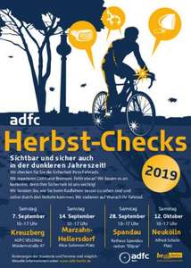 [Lokal Berlin] ADFC Herbst-Checks 2019
