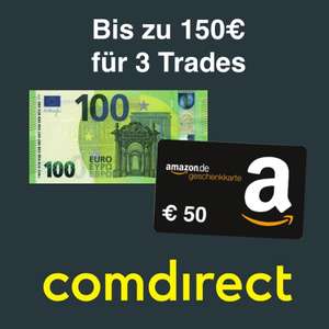 150€ fürs kostenlose comdirect Depot: 100€ Prämie für 3 Trades + 50€ Amazon Gutschein für Eröffnung (Neukunden)