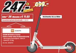 Lokal MediaMarkt Kaiserslautern: XIAOMI MI M365 Electric Scooter weiss für 247€ - ohne Straßenzulassung