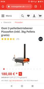 Ooni 3 pelletbetriebener Pizzaofen (inkl. 3kg Pellets gratis)