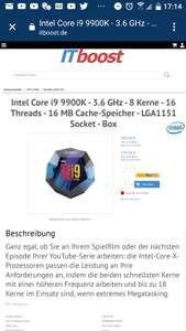 Intel 9900K unter 400€