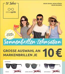[Offline-Aktivoptik-70 Filialen] Verschiedene Sonnenbrillen von zb...Police / Daniel Hechter usw. für nur 10,-€