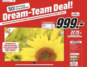 SAMSUNG QLED-TV GQ55Q80RGTXZG (MediaMarkt Dortmund) für 999€