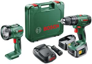 Bosch PSB Expert Li 2 Schraubendreher Bohrmaschine 2 Akkus 1,5 Ah 18 Volt + Universallampe