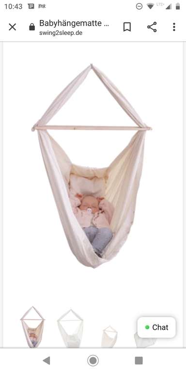 Babyhängematte dream2sleep von swing2sleep im Abverkauf für 139€