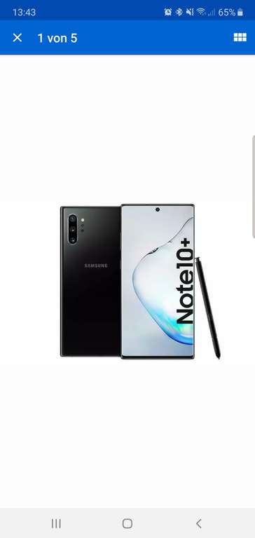 Samsung Galaxy Note 10+ Plus SM-N975F 256GB Auro Black Dual-SIM NEU
