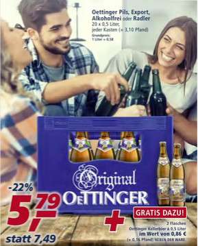 Real - Oettinger Pils / Export / Radler / Alkfrei kaufen + 2 Flaschen Kellerbier gratis