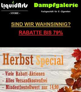 [LiquidArts] Herbst Special: Twisted Aromafills -45% Hipzz Shortfills -47% Hardware bis -79%