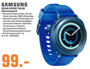 [lokal: Saturn Senden] SAMSUNG Gear Sport Smartwatch Silikon, S/L in Blau