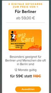 [Berlin] get2card Digital 2für1