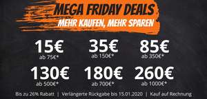 Mega Friday Sale bei Kofferworld. Bis 260€ auf fast Alles, inkl. Sale Artikel