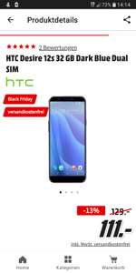 Blackfriday: HTC Desire 12s 32 GB Dark Blue Dual SIM