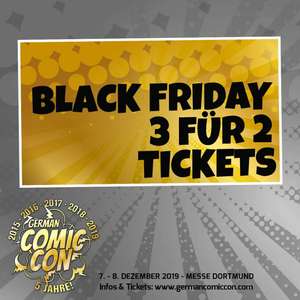 3 für 2 Ticket-Aktion (Sonntag) für die German Comic Con am 8.12. in den Westfalenhallen Dortmund