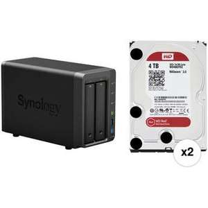 Synology DiskStation 718+ 2-Bay NAS + 2x WD RED 4TB Festplatte