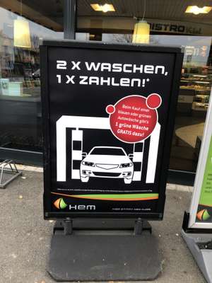 [Bundesweit] Tankstelle HEM 2x waschen 1x zahlen!