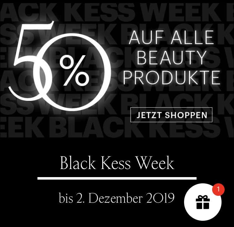 50 % Rabatt auf alle Beauty-Produkte von KESS