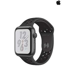 Apple Watch Series 4 Nike GPS 44mm Aluminiumgehäuse Space Grau Sportarmband Schwarz (aktuell noch nicht verfügbar/ allerdings vorbestellbar)