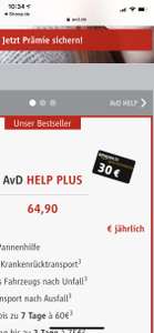 AvD Help Plus Mitgliedschaft mit 30€ Amazon und 12€Shoop