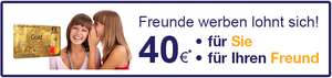 Advanzia Gebührenfrei Mastercard GOLD KWK (je 40 € für Neukunde und Werber) + 20€ Shoop