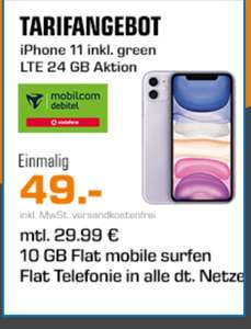 iPhone 11 (64GB) mit mobilcom debitel Green LTE-Vertrag (24GB)