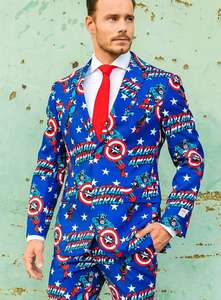Captain America / Marvel / Spiderman Anzug (Opposuit) für 42,61 €, ab zwei Stück je 37,71 € - maskworld.com